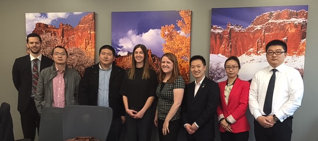 GOED's Kelleigh Cole, Kendall Rathunde, and Nathan Lambson with Broadband Delegation from China