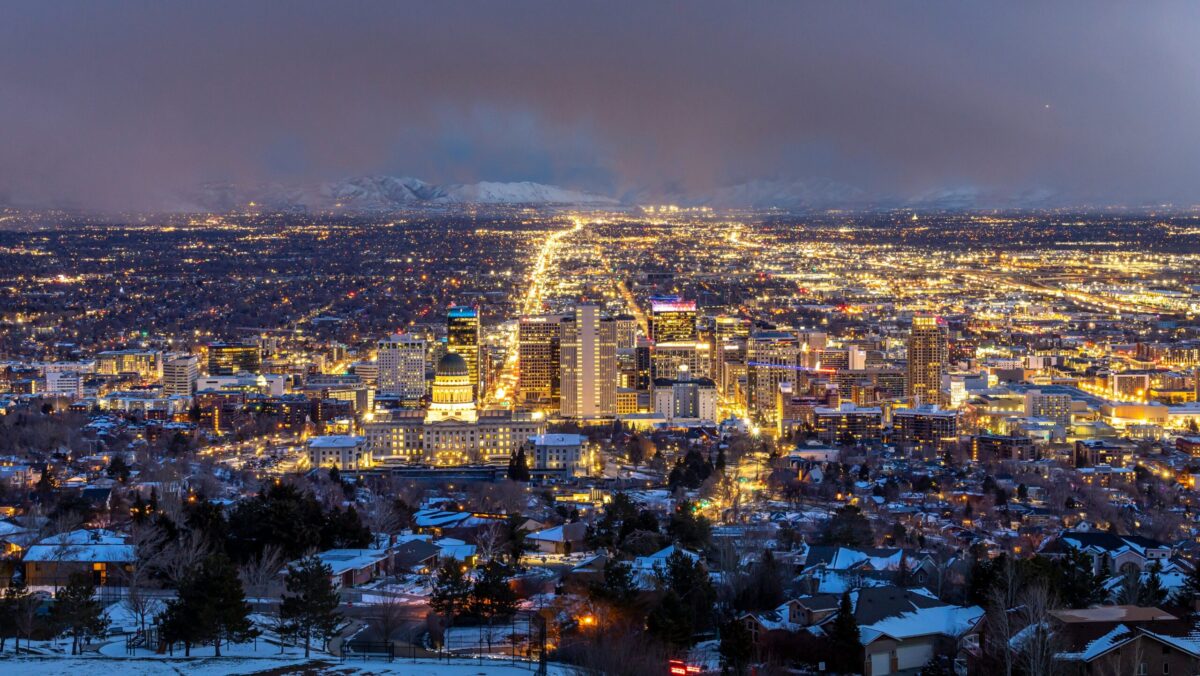 Salt Lake City in winter